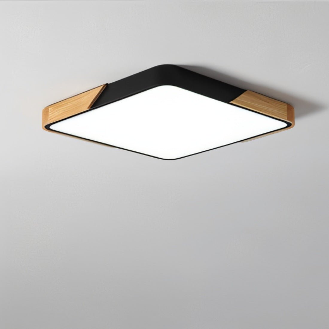 LED plafondlamp hout metaal rond modern minimalistisch wit woonkamer slaapkamer kantoor plafondverlichting energiezuinig | Sansoti