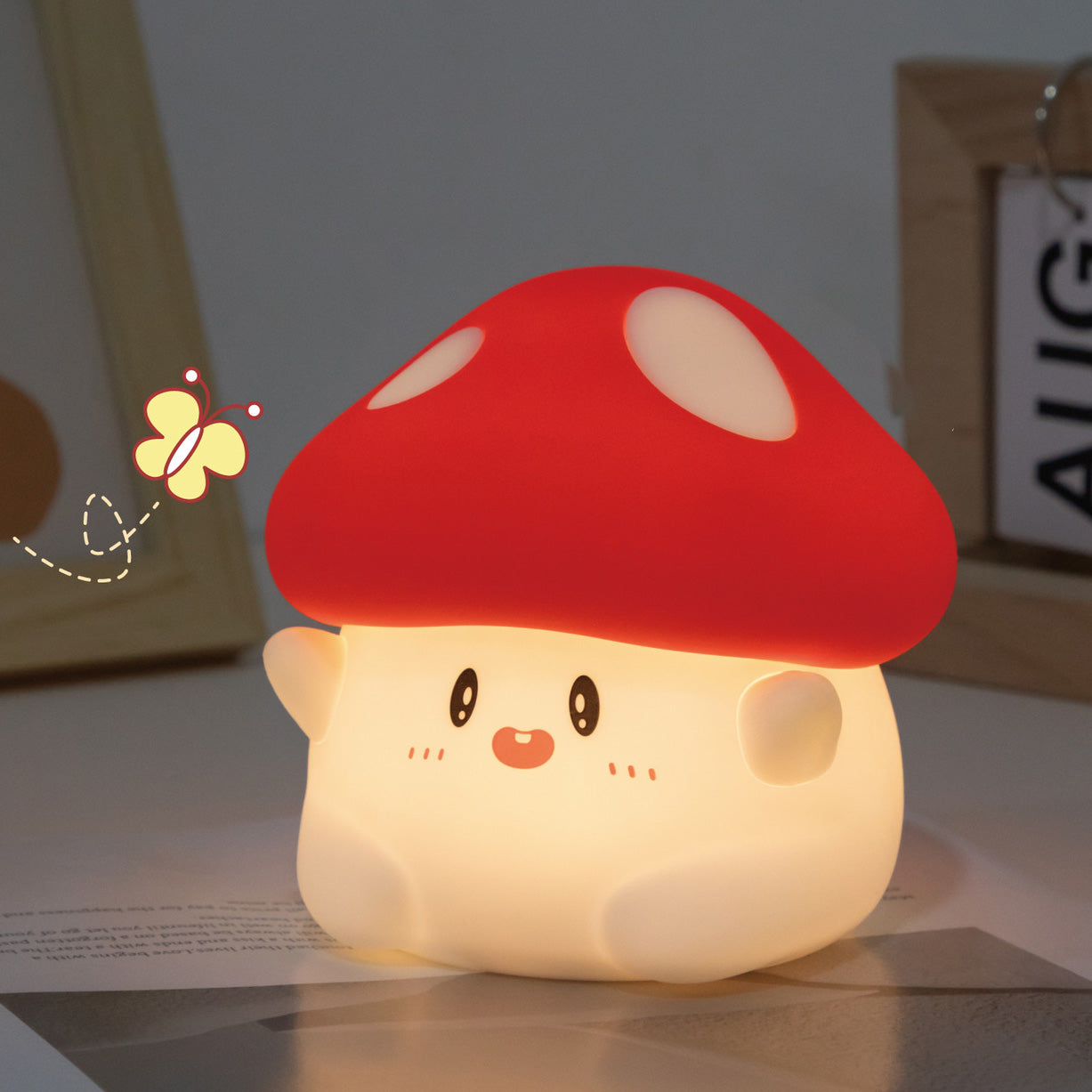 Kleurrijke LED Paddenstoel Nachtlamp met Squishy Materiaal voor Kinderkamer | Sansoti