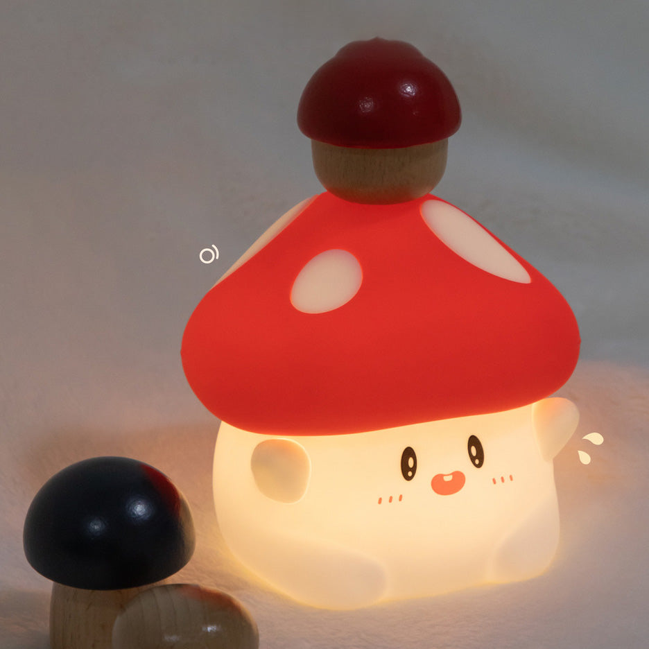 Kleurrijke LED Paddenstoel Nachtlamp met Squishy Materiaal voor Kinderkamer | Sansoti