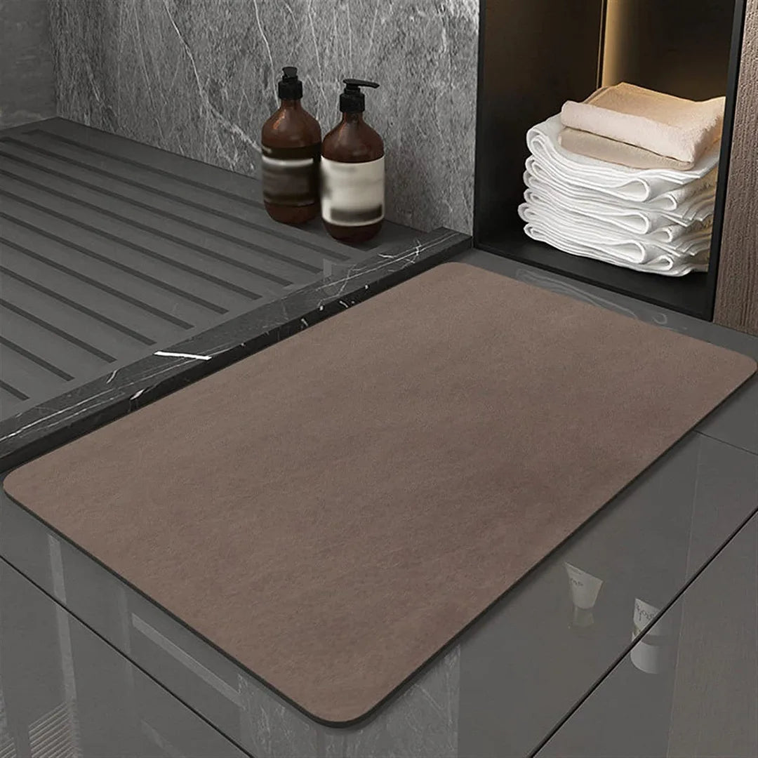 Diatomeeënaarde Badmat Sneldrogend Antislip Absorberend Duurzaam Voetmatje Badkamer Natuurlijk Steenmat | Sansoti
