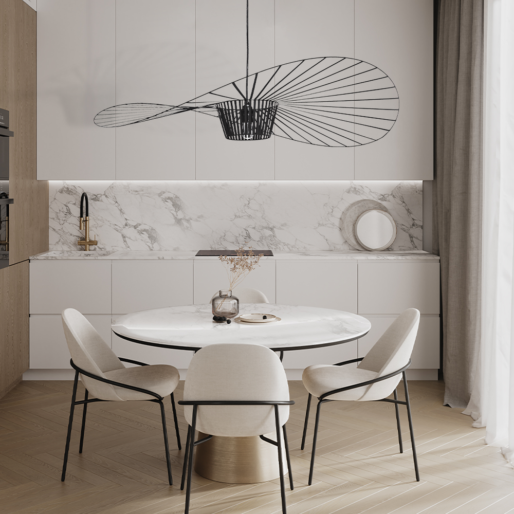 Suspension Chapeau de Paille Design Moderne Élégant Métal 150cm Réglable | Restfield