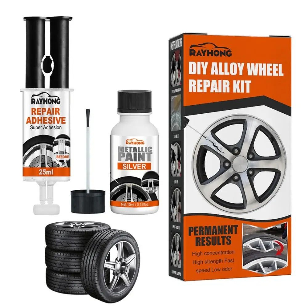 Velgenreparatieset voor Lichtmetalen Velgen Krassen Schade Herstellen Zelf Repareren Auto Velgonderhoud Accessoires | Sansoti