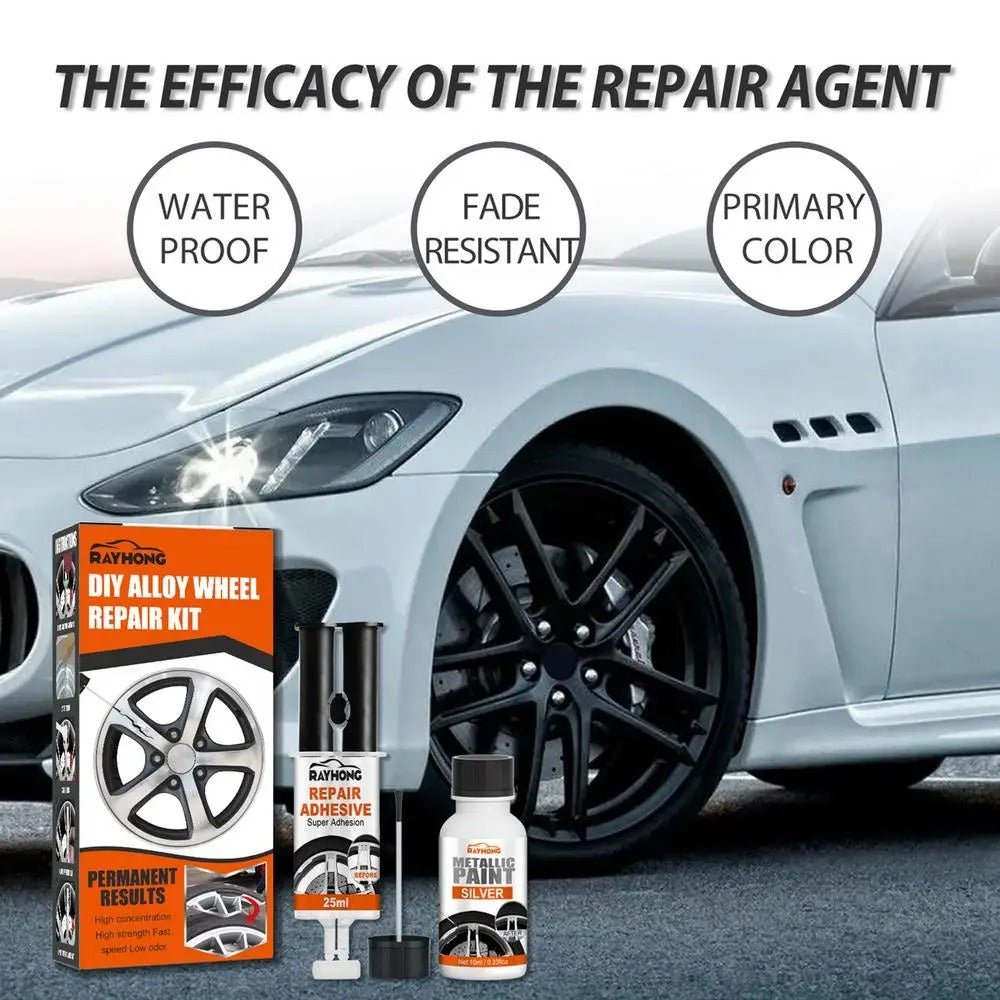 Velgenreparatieset voor Lichtmetalen Velgen Krassen Schade Herstellen Zelf Repareren Auto Velgonderhoud Accessoires | Sansoti