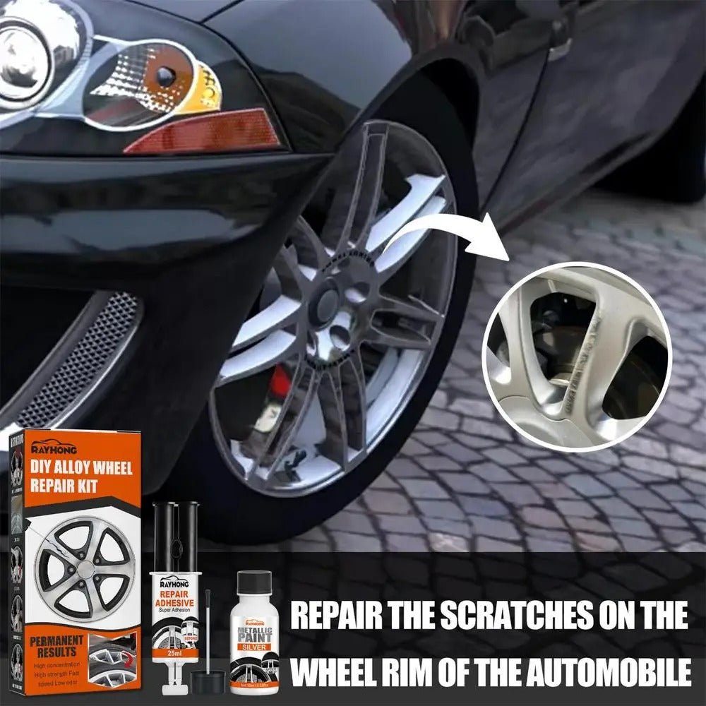 Velgenreparatieset voor Lichtmetalen Velgen Krassen Schade Herstellen Zelf Repareren Auto Velgonderhoud Accessoires | Sansoti