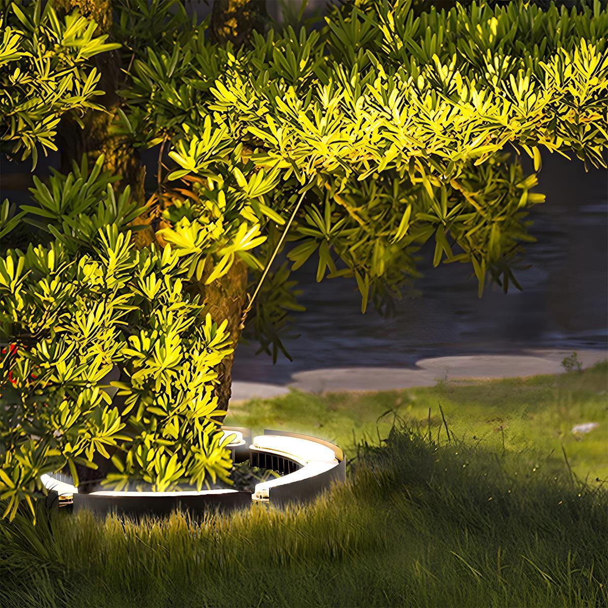 Spot de jardin LED Arche Piquet 12W Noir Jardin Allée Arbre Éclairage IP65 Éclairage paysager Spot piquet RGB Blanc chaud Spot extérieur | Restfield
