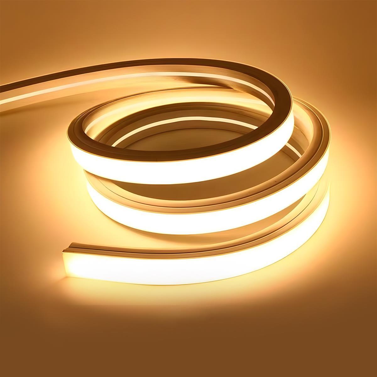 Ruban néon LED flexible étanche IP67 à température de couleur réglable, éclairage d’ambiance moderne pour éclairage d’accent encastré | Sansoti