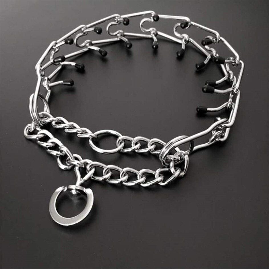 Verstelbare Trainingsband Hond met Gummi Punten Metalen Schakels Medium tot Groot Gedragstraining Opvoeding | Sansoti