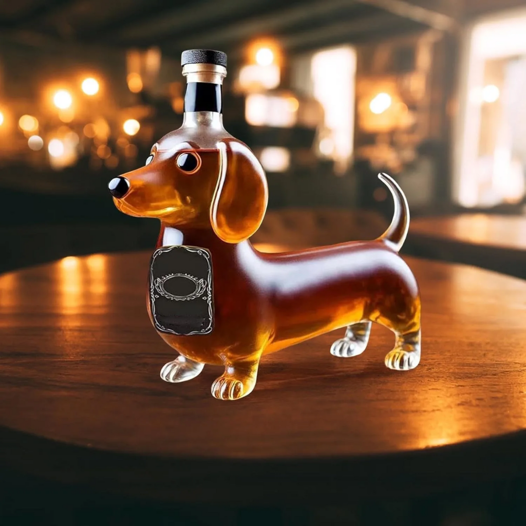 Tierflasche Dekorative Glasflasche in Tierform Dackel Katze Drache für Wohnzimmer Tisch Küche Dekoration Geschenk | Sansoti