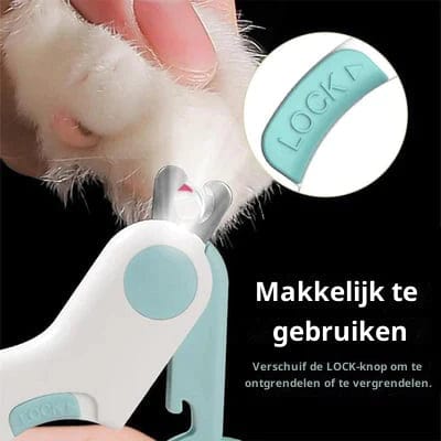 Nagelschaar huisdieren LED kunststof roze blauw hond kat nagelknipper met licht veilig trimmen verzorging | Sansoti