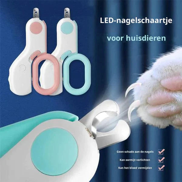 Nagelschaar huisdieren LED kunststof roze blauw hond kat nagelknipper met licht veilig trimmen verzorging | Sansoti