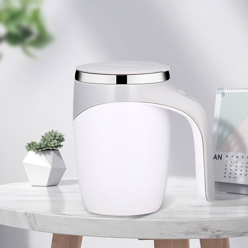 Zelfroerende Reisbeker 380ml met USB Oplaadbare Mixer – Automatische Koffie & Eiwit Shakerbeker voor Onderweg | Sansoti