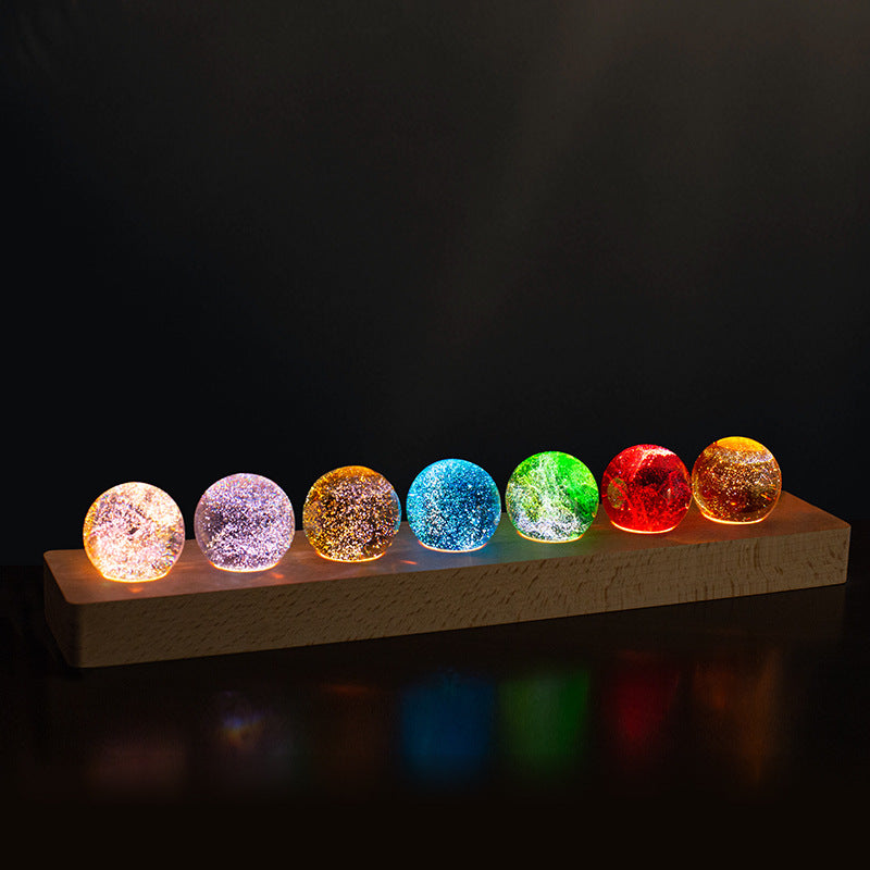 Lampe de table Cristal Boule Éclairage d'ambiance Décoratif Transparent Design | Restfield