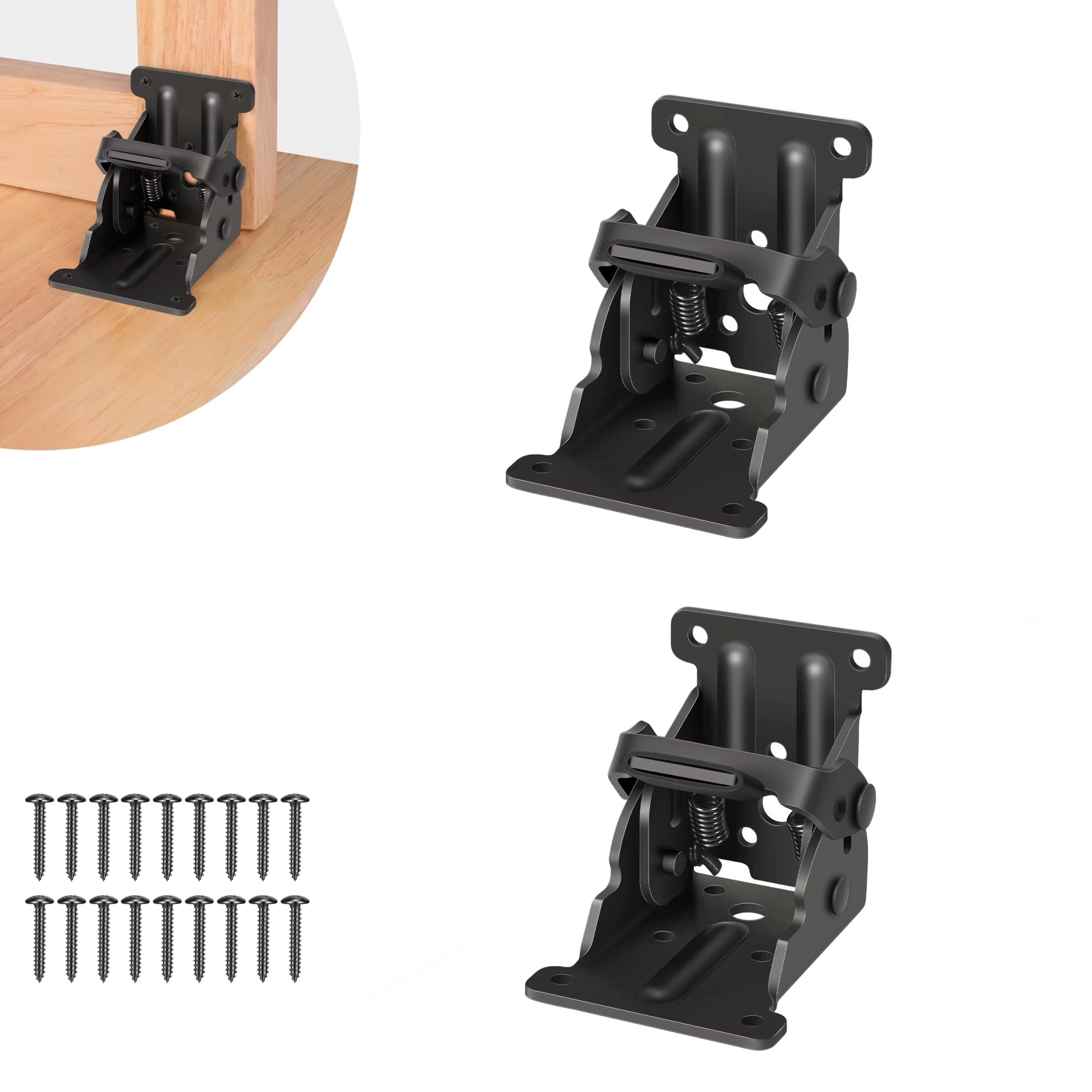 Klaptafelbeslag Staal – Zelfvergrendelend tot 225 kg – 90° Montage – 2 Stuks | Sansoti