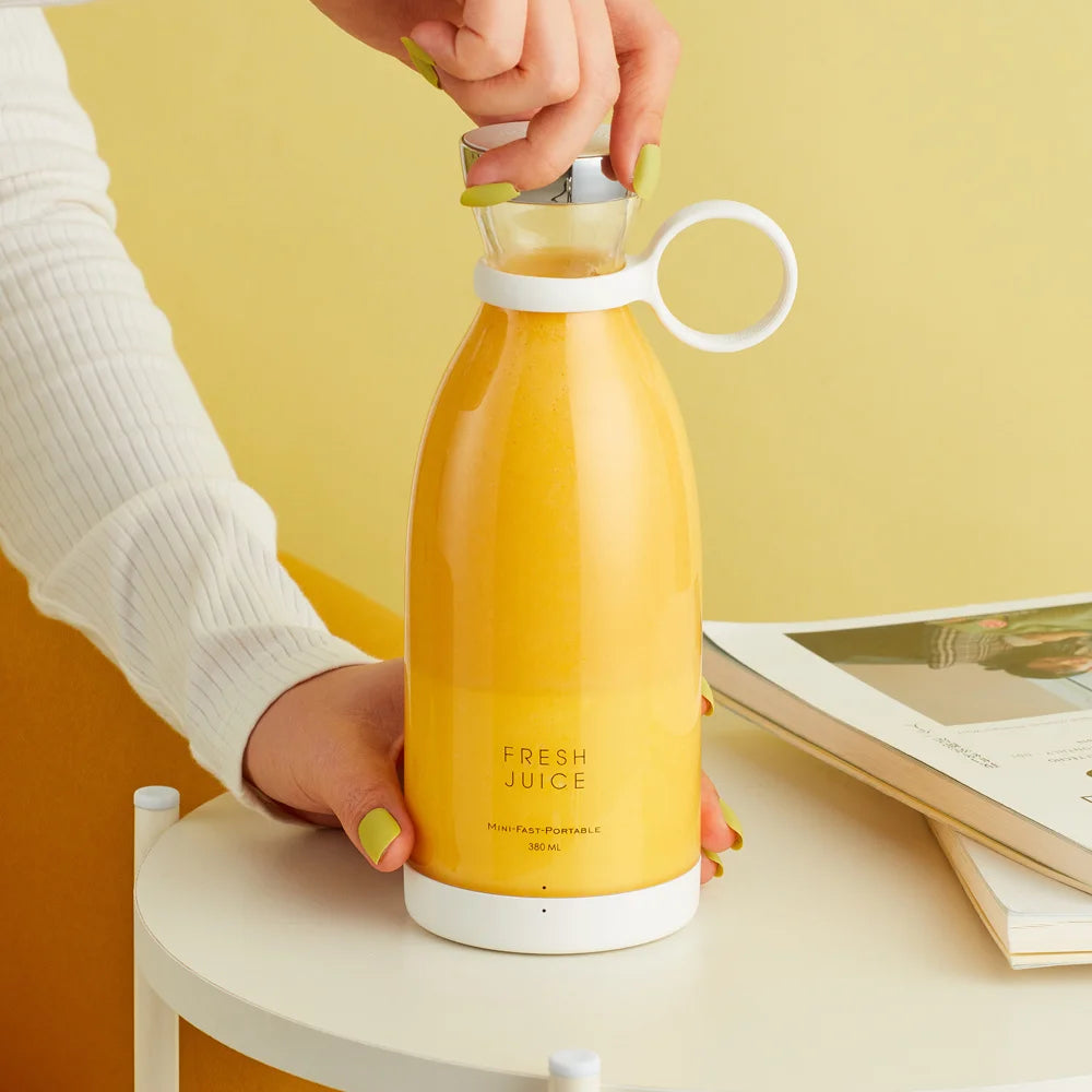 Draagbare Blender Fles PCTG BPA-vrij 420ml 23cm 20W Smoothie Mixer USB Oplaadbaar Edelstaal Messen Sportfles Gym Kantoor | Sansoti