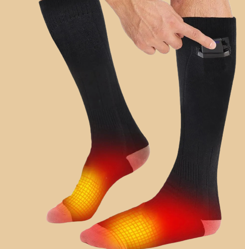 Heated Socks with Rechargeable Battery, Heat Regulation, and Fast Warming for Warm, Comfortable Feet in Winter | Sansoti