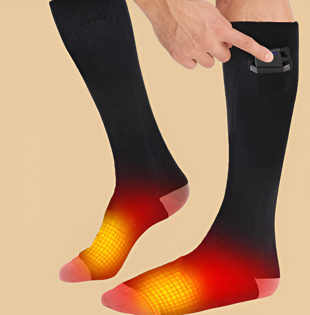 Chaussettes chauffantes à chauffage électrique pour garder les pieds au chaud en hiver, sports de plein air, randonnée, ski, vélo | Sansoti