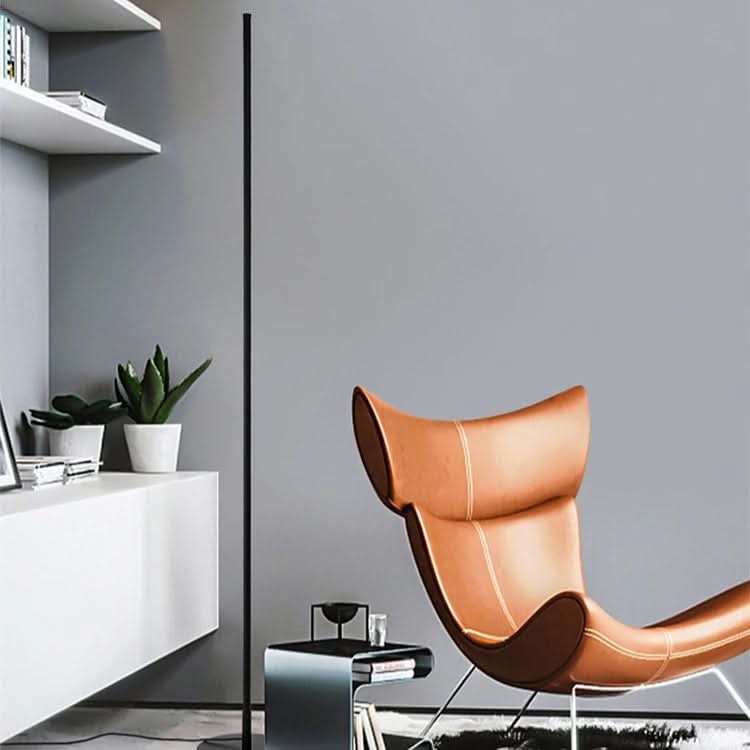 LED Stehleuchte Modern Minimalistisch Schlank 140cm Metall Schwarz Warmweiß 20W Stehlampe Wohnzimmer | Restfield