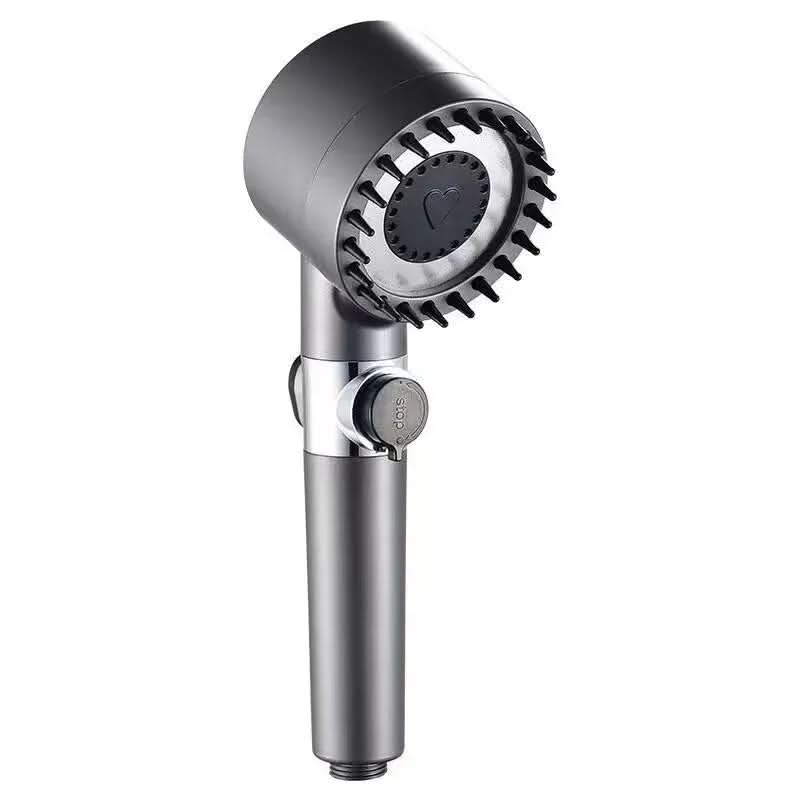 Douchette avec cartouche filtrante et fonction massage, ABS haute brillance, 25 cm, augmentation de la pression pour une salle de bains bien-être | Sansoti