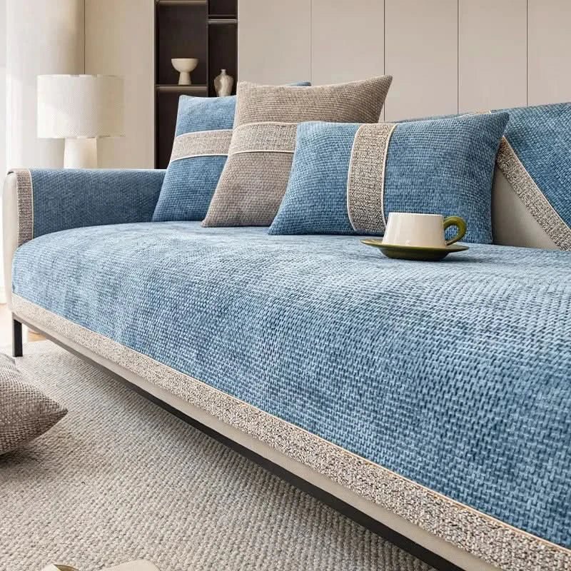 Sofaschutzbezug mit Antirutsch – Leinen-Sofabezug für Schutz & Komfort | Restfield