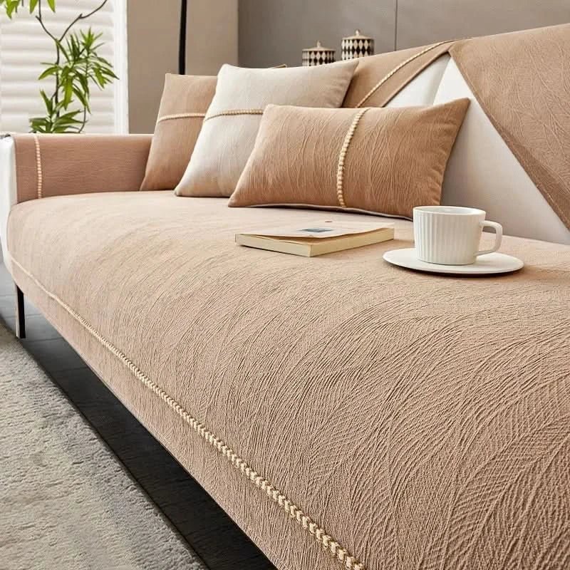 Sofaschutzbezug mit Antirutsch – Leinen-Sofabezug für Schutz & Komfort | Restfield