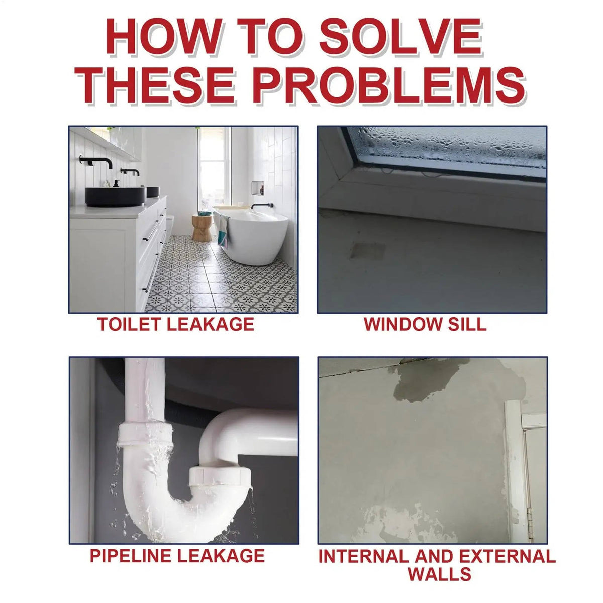 Wasserdichtes Dichtungsspray, Leckreparatur, 2er-Set für Dachrinne, Badezimmer und Garten, transparente Beschichtung | Sansoti