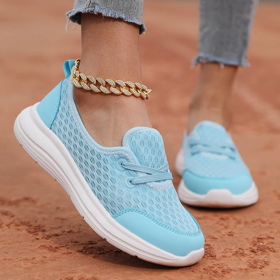 Orthopädische Damenschuhe mit Mesh-Obermaterial, Memory-Foam-Sohle, bequem, leicht, Wanderschuhe | Sansoti