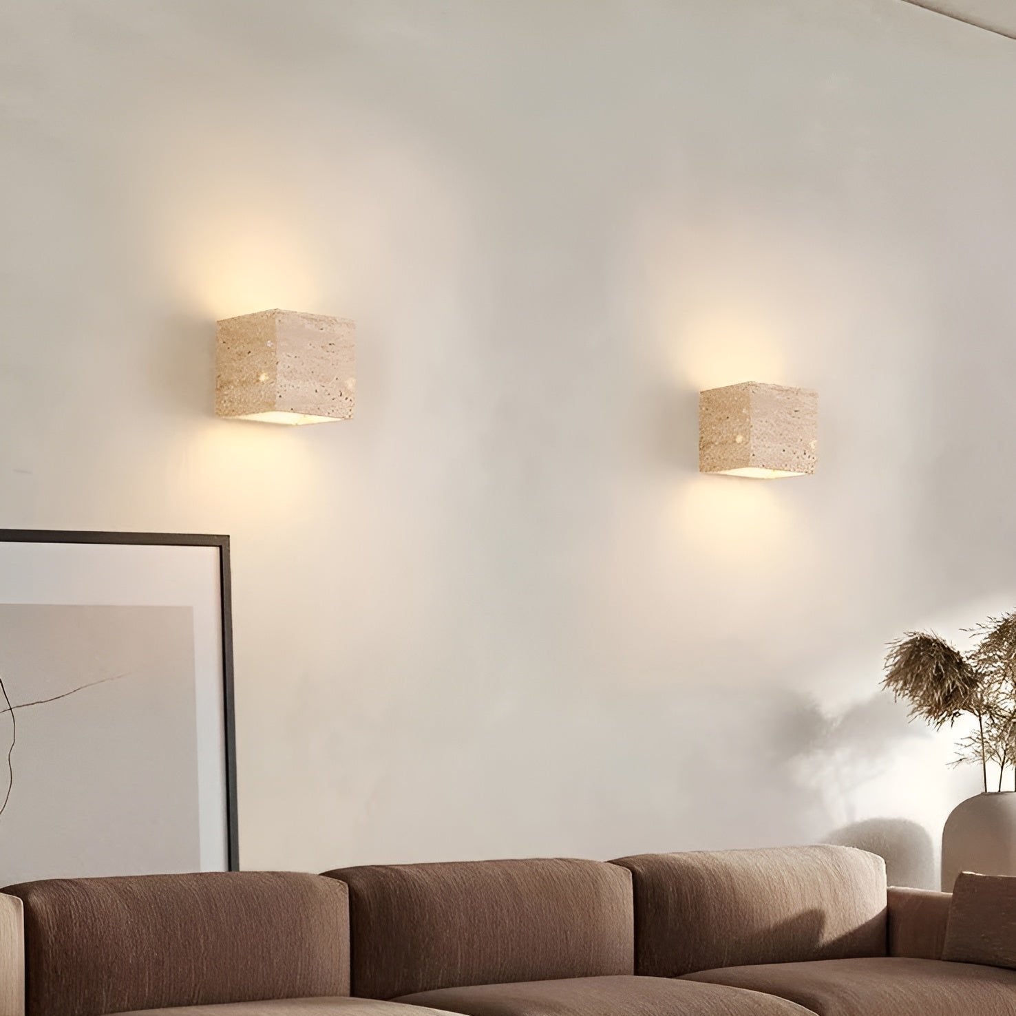 Buitenlamp Travertin Steen Up Down LED IP65 3000K Gevel | Sansoti