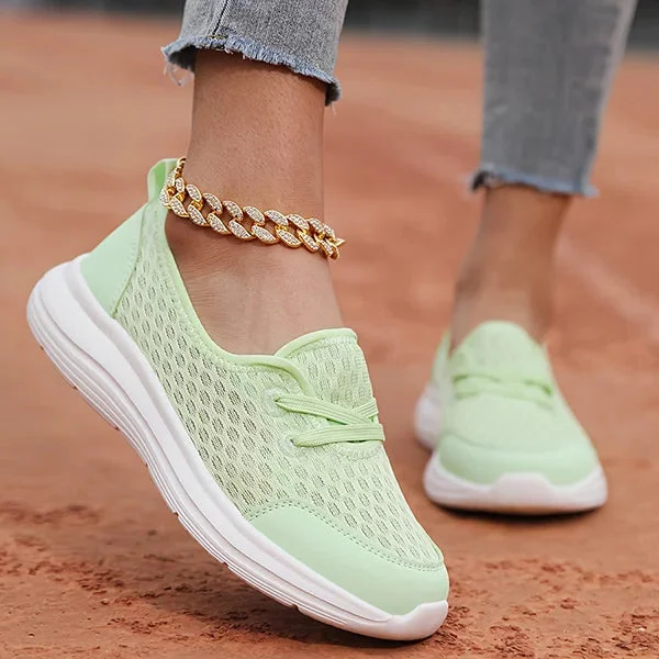 Orthopädische Damenschuhe mit Mesh-Obermaterial, Memory-Foam-Sohle, bequem, leicht, Wanderschuhe | Sansoti