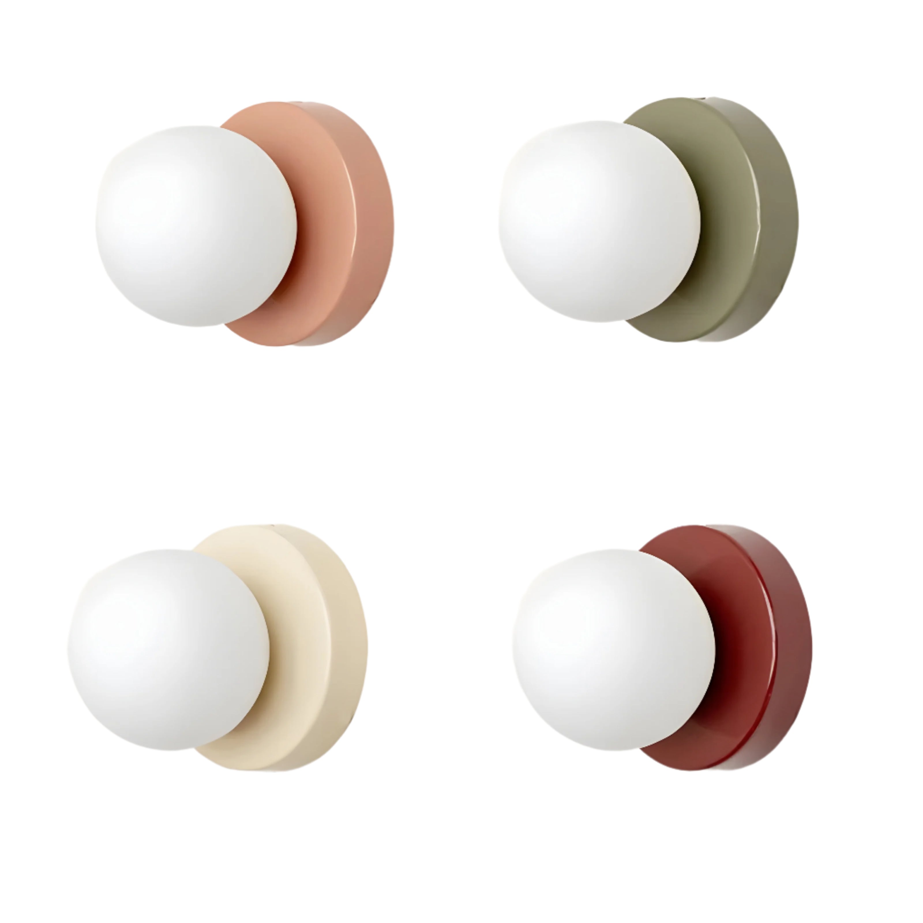 Wandlamp Glas Rond Nordisch Minimalistisch G9 LED Zwart Wit Groen Slaapkamer | Sansoti