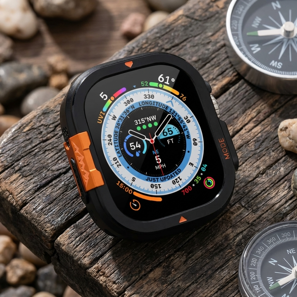 Protective Case Smartwatch 49mm 46mm Titanium Metal Frame Ultimate Protection Sports Watch Four Colors | Sansoti