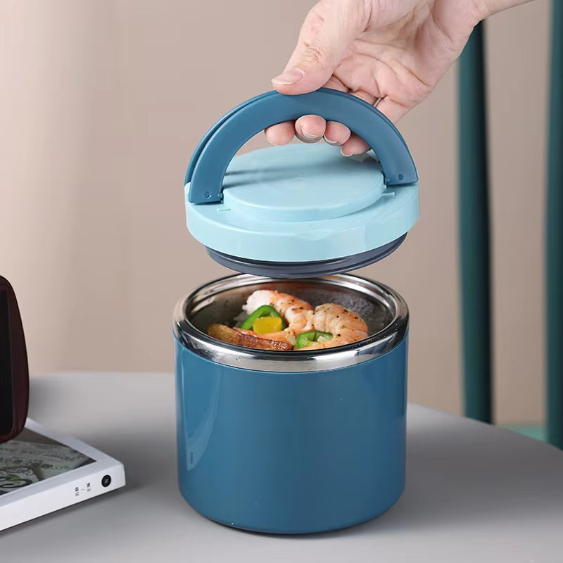 Thermos Voedselcontainer RVS Lekvrij 630ml of 1000ml Dubbelwandig Geïsoleerd Warm Koud Onderweg | Sansoti
