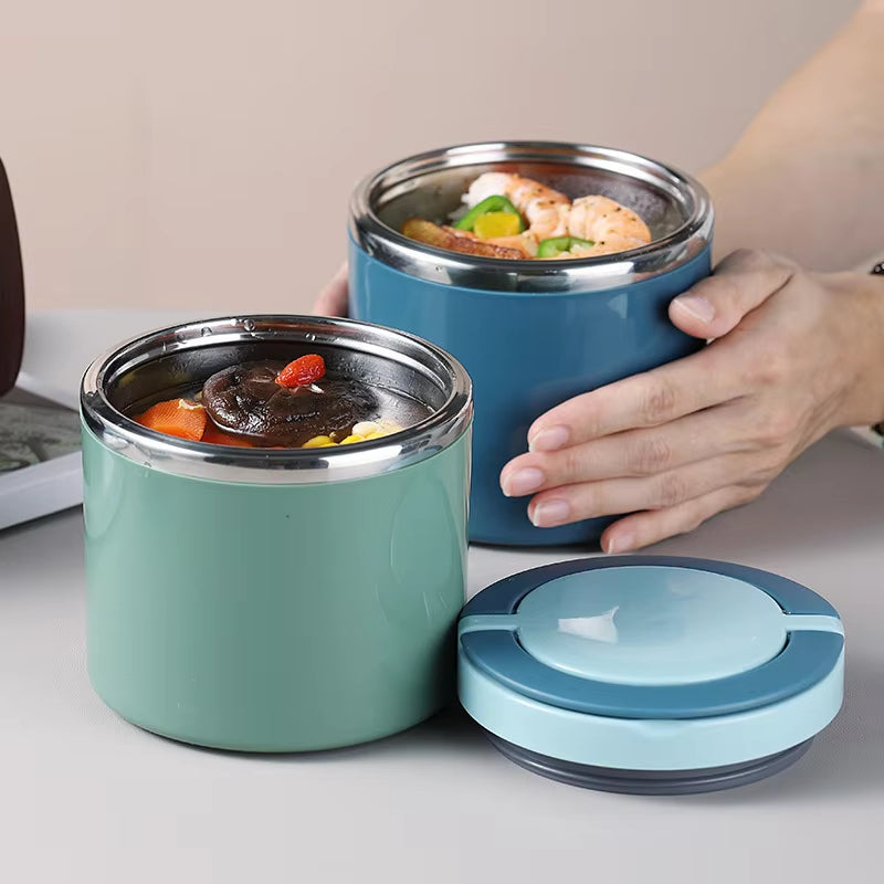 Thermische Lunchpot Edelstaal 630ml of 1000ml Auslekvrij Voedselcontainer met Dubbele Wandisolatie voor Warme Soep Pasta Maaltijden Werk School Onderweg | Sansoti