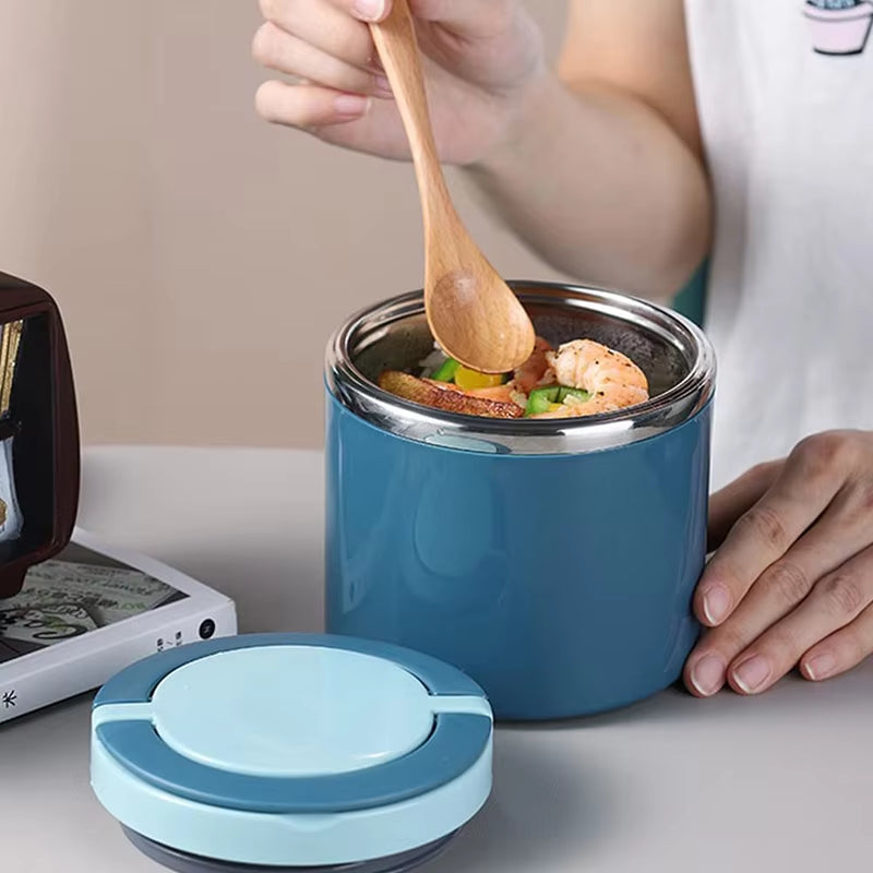 Thermische Lunchpot Edelstaal 630ml of 1000ml Auslekvrij Voedselcontainer met Dubbele Wandisolatie voor Warme Soep Pasta Maaltijden Werk School Onderweg | Sansoti
