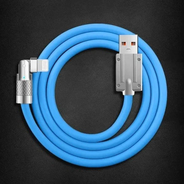 Rotierendes 180°-Ladekabel mit Schnellladefunktion, 1,2 m, für Gaming und Datentransfer, universell kompatibel mit USB | Sansoti