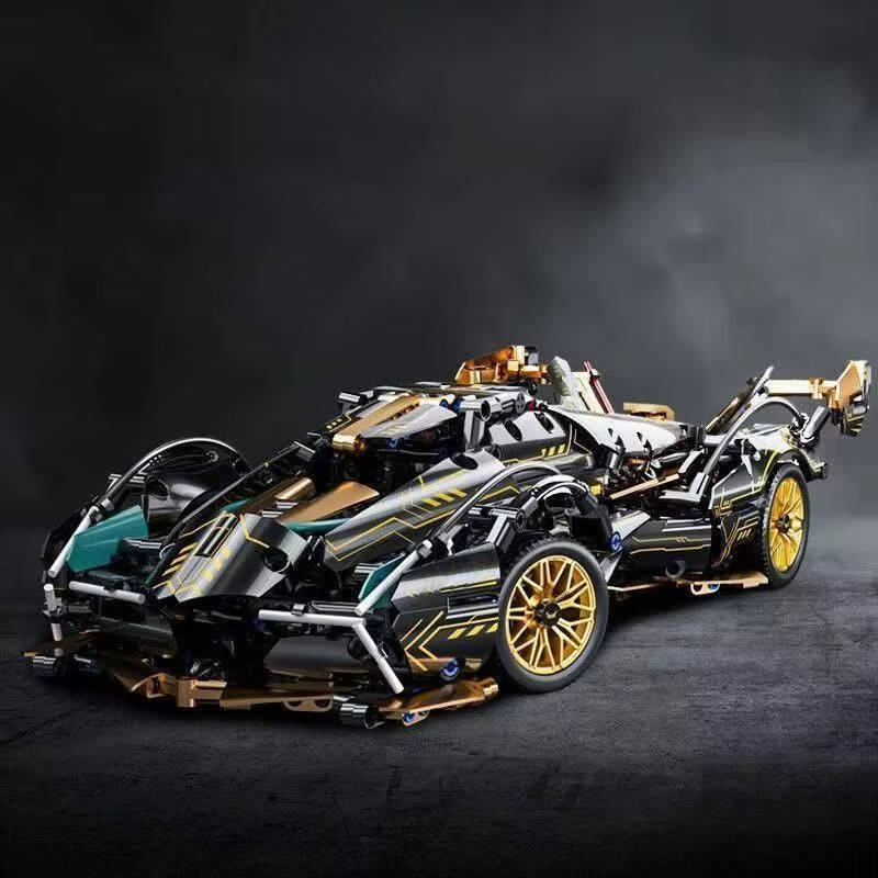 Sports Car Building Set 1690 Pieces ABS, Working Steering, Adjustable Spoiler, Teens & Adults | Sansoti
