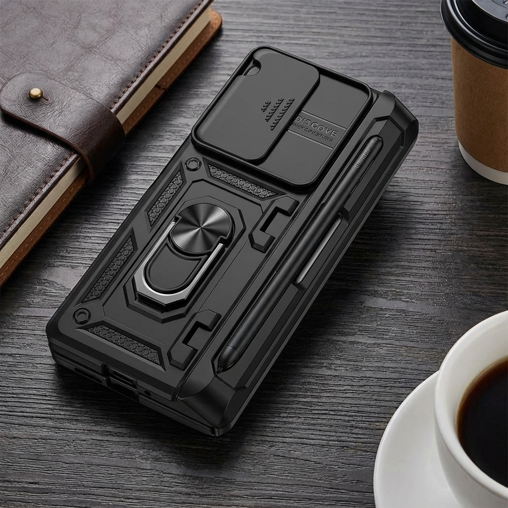 Protective Case with Stand for Samsung Z Fold Phone Magnetic Sturdy Cover Case Flip Cover | Sansoti