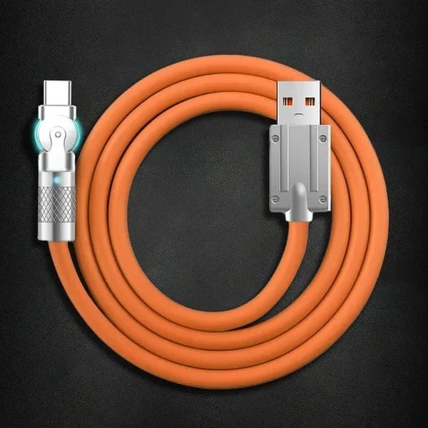 Rotierendes 180°-Ladekabel mit Schnellladefunktion, 1,2 m, für Gaming und Datentransfer, universell kompatibel mit USB | Sansoti