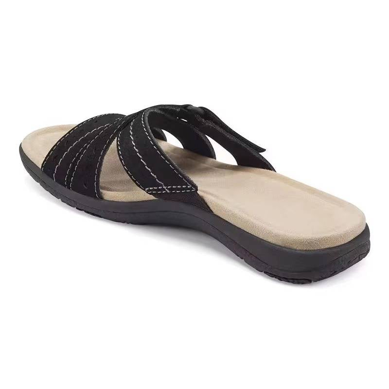 Tongs orthopédiques pour femmes avec triple soutien de la voûte plantaire, réglables, antidérapantes et confortables | Sansoti