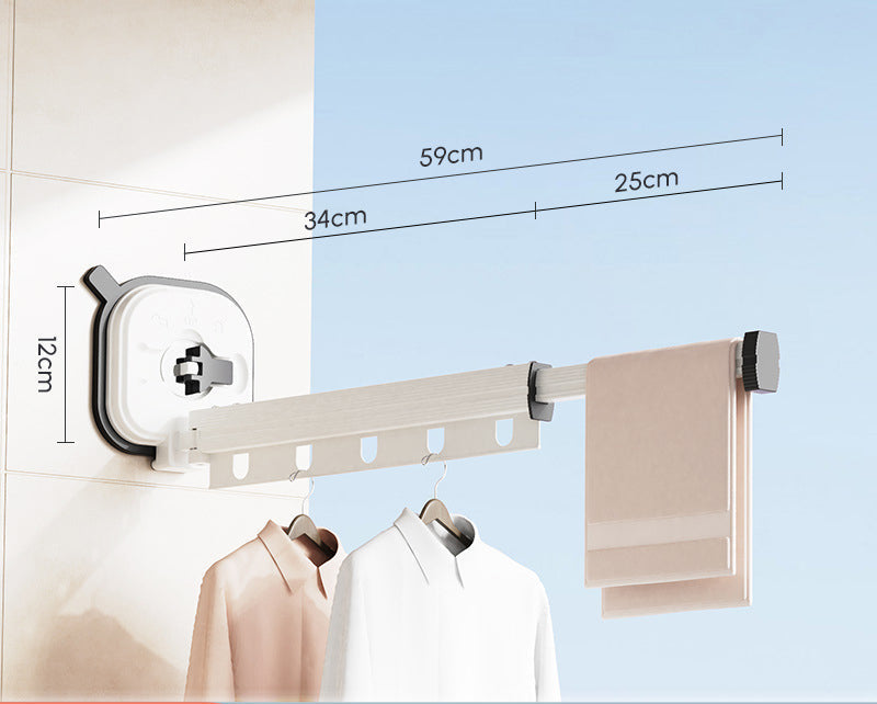 Inklapbaar Wasrek voor Aan de Muur of Deur - Ruimtebesparend Opvouwbaar Droogrek - Compact & Veelzijdig Design voor Kleine Ruimtes | Sansoti