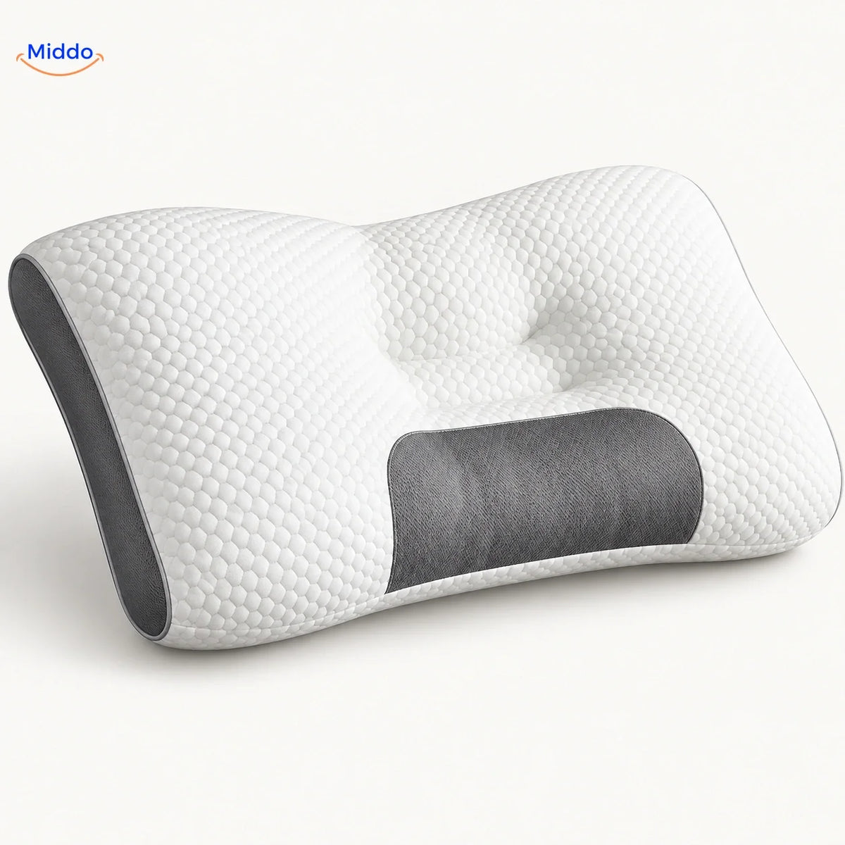 Ergonomisch Neksteunkussen Memory Foam voor Rug- en Zijslapers 48x74cm met Kussenslopen Optimale Neksteun | Sansoti