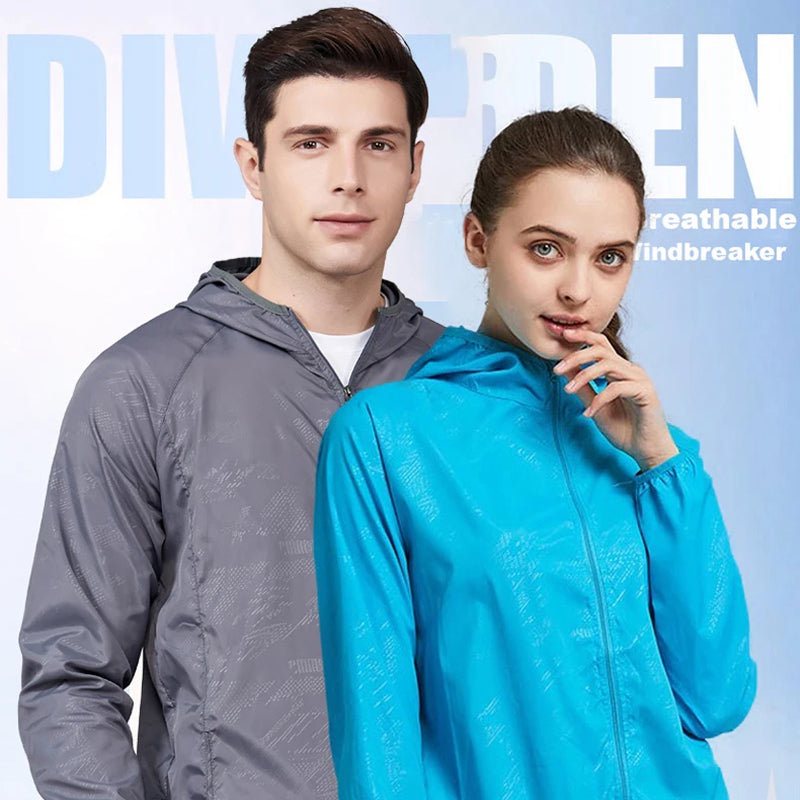 Ultraleichte, wasserdichte Windjacke für Damen und Herren, atmungsaktive Regenjacke, verstaubar, für Outdoor-Aktivitäten, Wandern, Radfahren und Sport | Sansoti