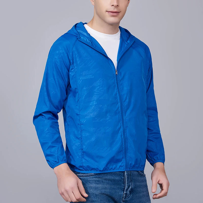 Ultraleichte, wasserdichte Windjacke für Damen und Herren, atmungsaktive Regenjacke, verstaubar, für Outdoor-Aktivitäten, Wandern, Radfahren und Sport | Sansoti