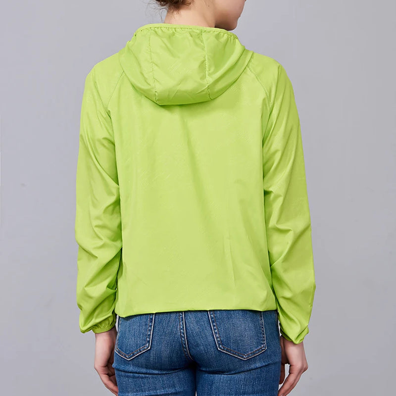 Ultraleichte, wasserdichte Windjacke für Damen und Herren, atmungsaktive Regenjacke, verstaubar, für Outdoor-Aktivitäten, Wandern, Radfahren und Sport | Sansoti