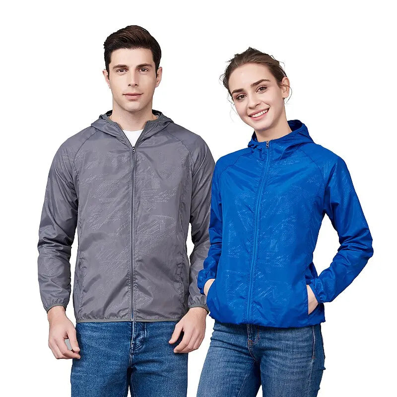 Ultraleichte, wasserdichte Windjacke für Damen und Herren, atmungsaktive Regenjacke, verstaubar, für Outdoor-Aktivitäten, Wandern, Radfahren und Sport | Sansoti