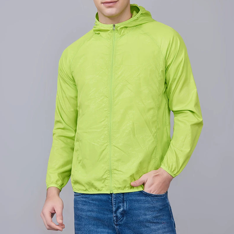 Ultraleichte, wasserdichte Windjacke für Damen und Herren, atmungsaktive Regenjacke, verstaubar, für Outdoor-Aktivitäten, Wandern, Radfahren und Sport | Sansoti