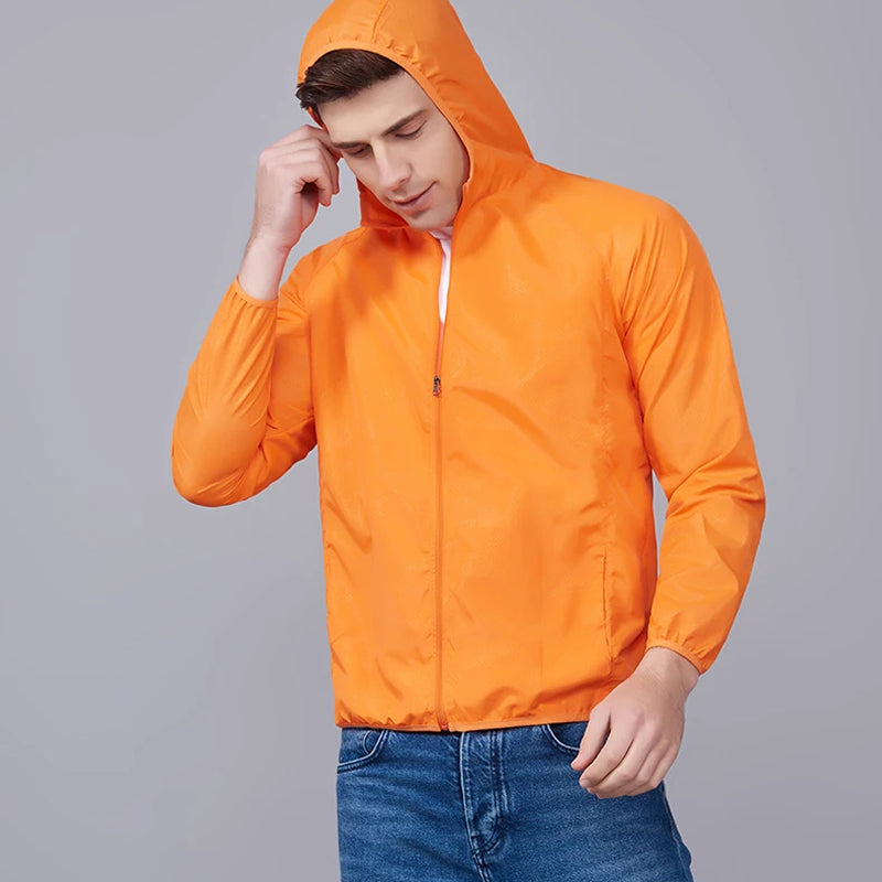 Ultraleichte, wasserdichte Windjacke für Damen und Herren, atmungsaktive Regenjacke, verstaubar, für Outdoor-Aktivitäten, Wandern, Radfahren und Sport | Sansoti