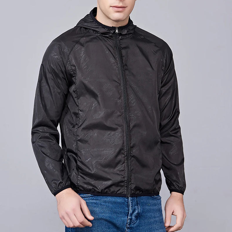 Ultraleichte, wasserdichte Windjacke für Damen und Herren, atmungsaktive Regenjacke, verstaubar, für Outdoor-Aktivitäten, Wandern, Radfahren und Sport | Sansoti
