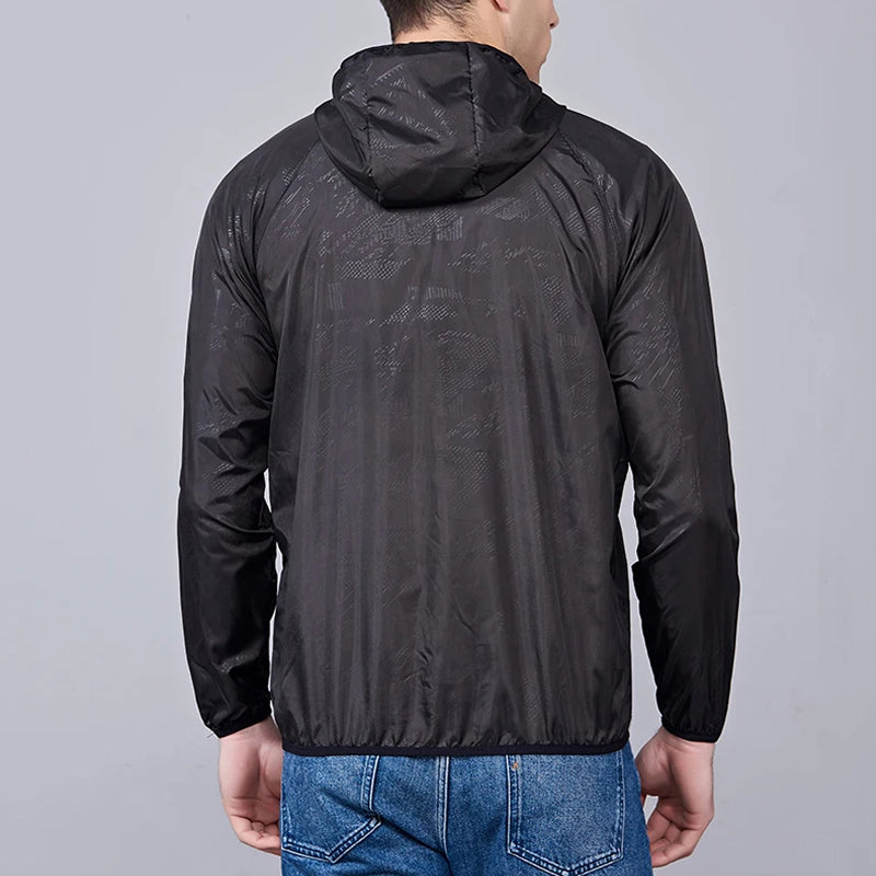 Ultraleichte, wasserdichte Windjacke für Damen und Herren, atmungsaktive Regenjacke, verstaubar, für Outdoor-Aktivitäten, Wandern, Radfahren und Sport | Sansoti