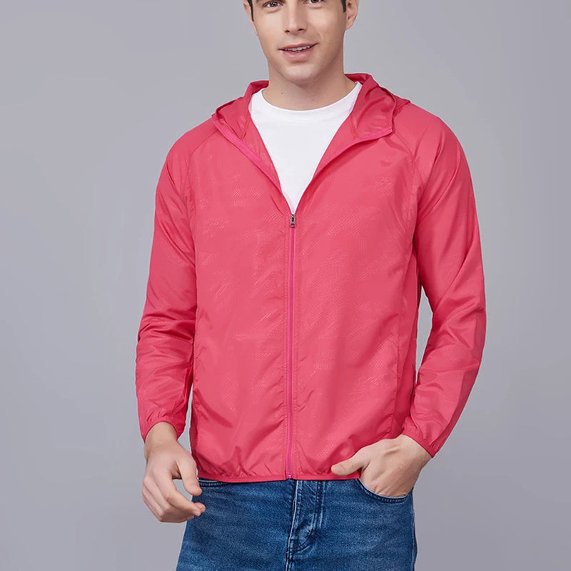 Ultraleichte, wasserdichte Windjacke für Damen und Herren, atmungsaktive Regenjacke, verstaubar, für Outdoor-Aktivitäten, Wandern, Radfahren und Sport | Sansoti