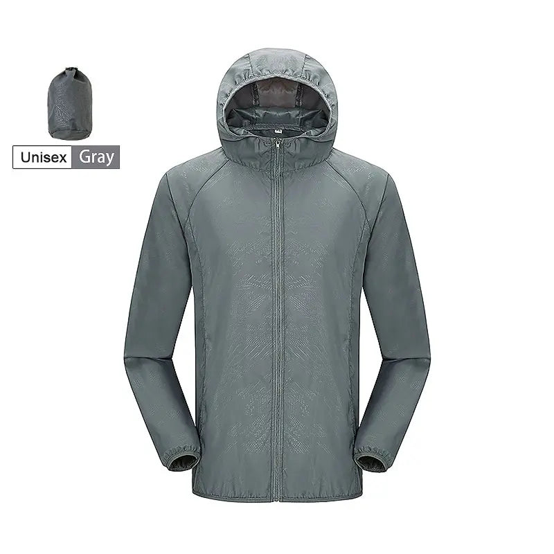 Ultraleichte, wasserdichte Windjacke für Damen und Herren, atmungsaktive Regenjacke, verstaubar, für Outdoor-Aktivitäten, Wandern, Radfahren und Sport | Sansoti